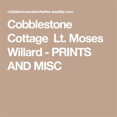 moses willard cobblestone cottage.